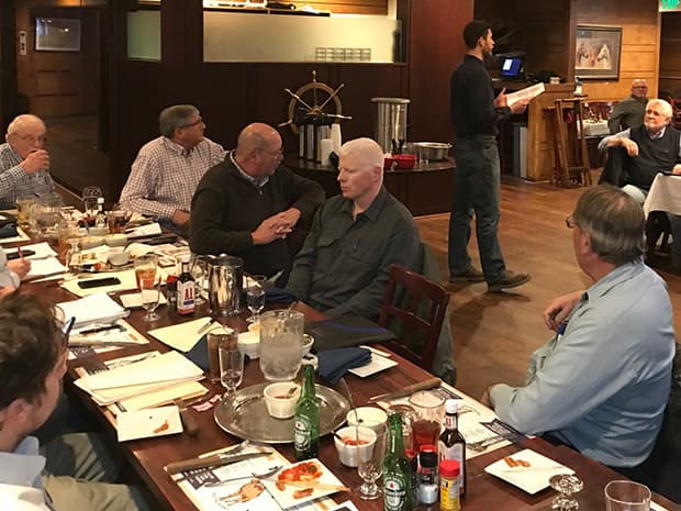 AUC members gathered for an association meeting